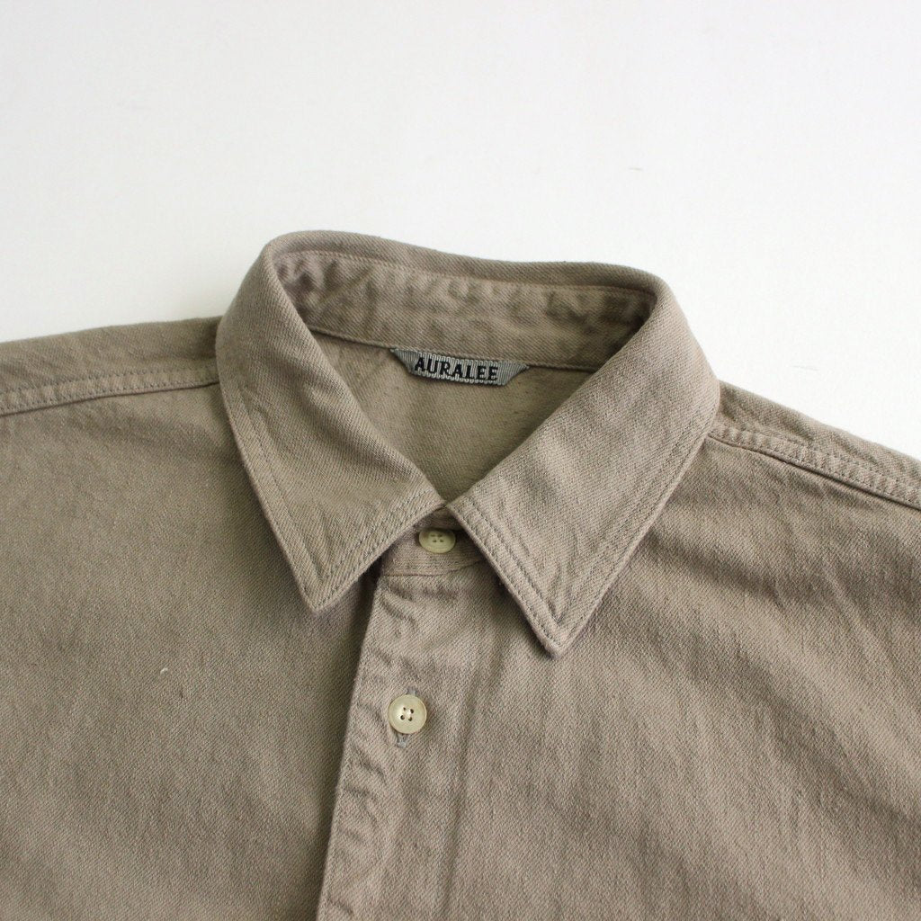 BOTANICAL DYED SELVEDGE DENIM SHIRTS BLOUSON #NATURAL BROWN