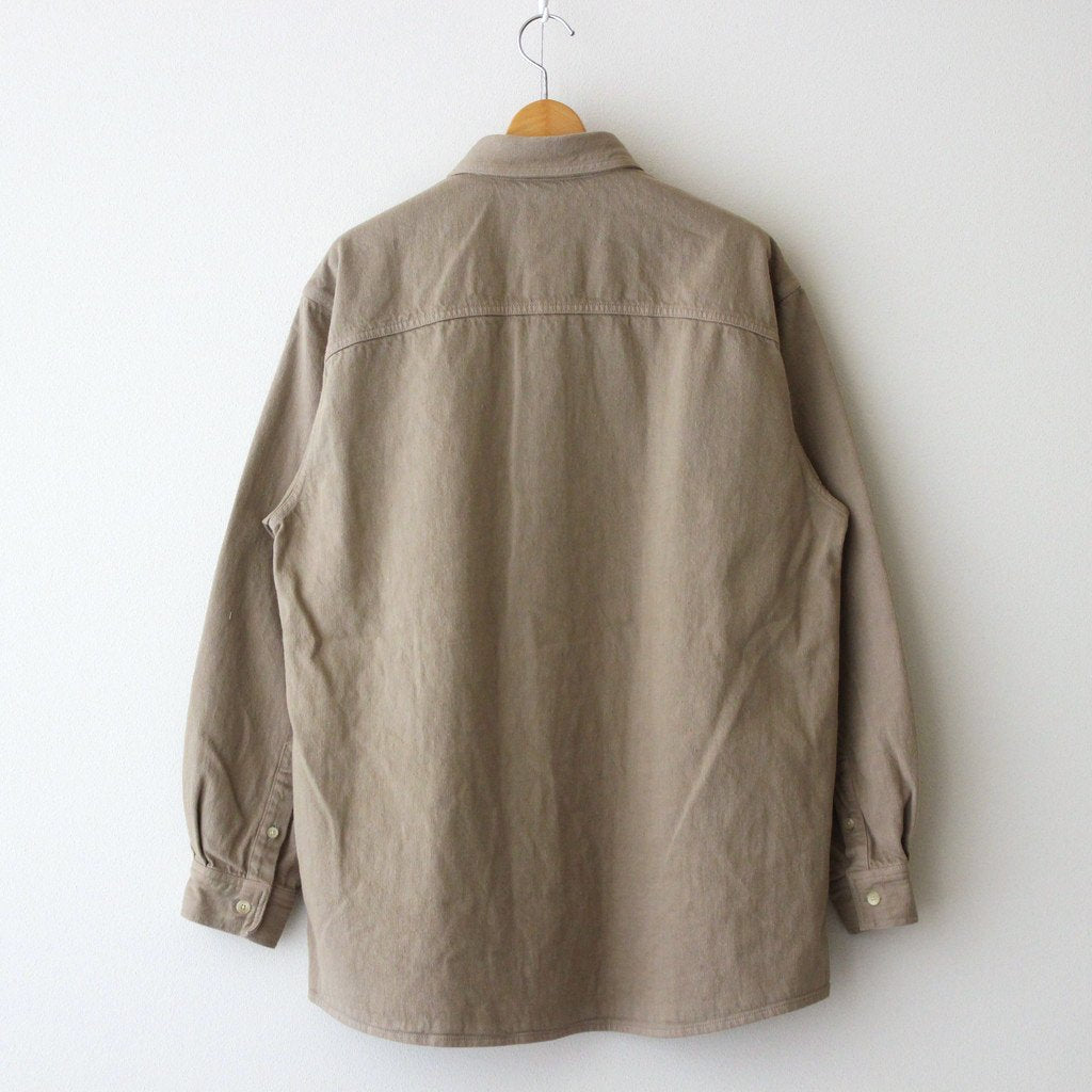 BOTANICAL DYED SELVEDGE DENIM SHIRTS BLOUSON #NATURAL BROWN