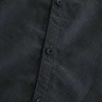 NNCSH | フィブリルレーヨン＆ポリエステル・シャツポプリン ノーカラーセミワイドシャツ #93 SUMIKURO [TG_NC0603SF]