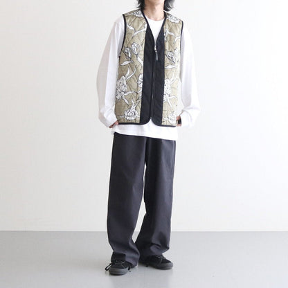 QUILTED REVERSIBLE VEST #031/BLACK [9M22AW004]