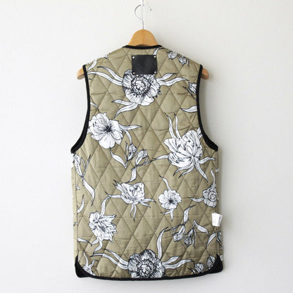 QUILTED REVERSIBLE VEST #031/BLACK [9M22AW004]