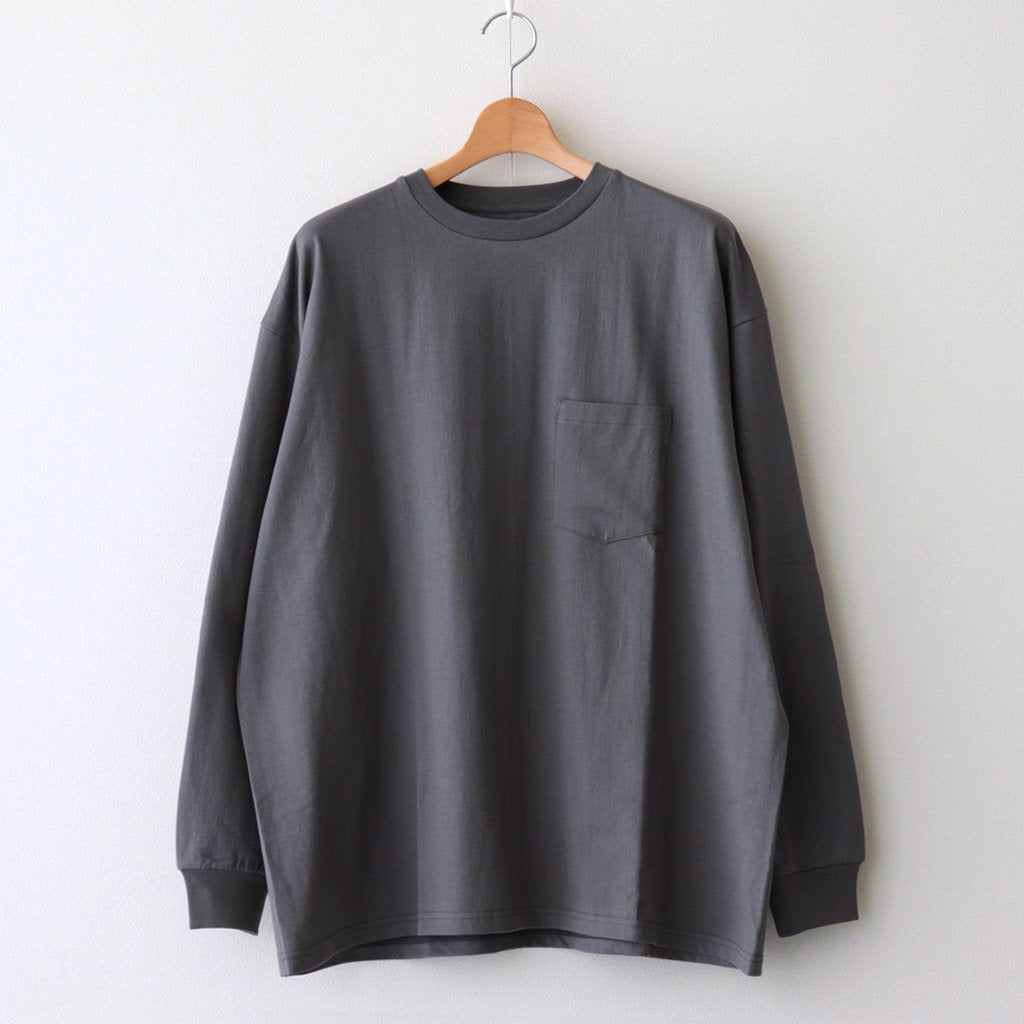 L/S OVERSIZED POCKET TEE #GRAY [GU224-70055B]