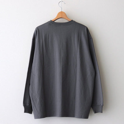 L/S OVERSIZED POCKET TEE #GRAY [GU224-70055B]