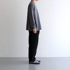 L/S OVERSIZED POCKET TEE #GRAY [GU224-70055B]