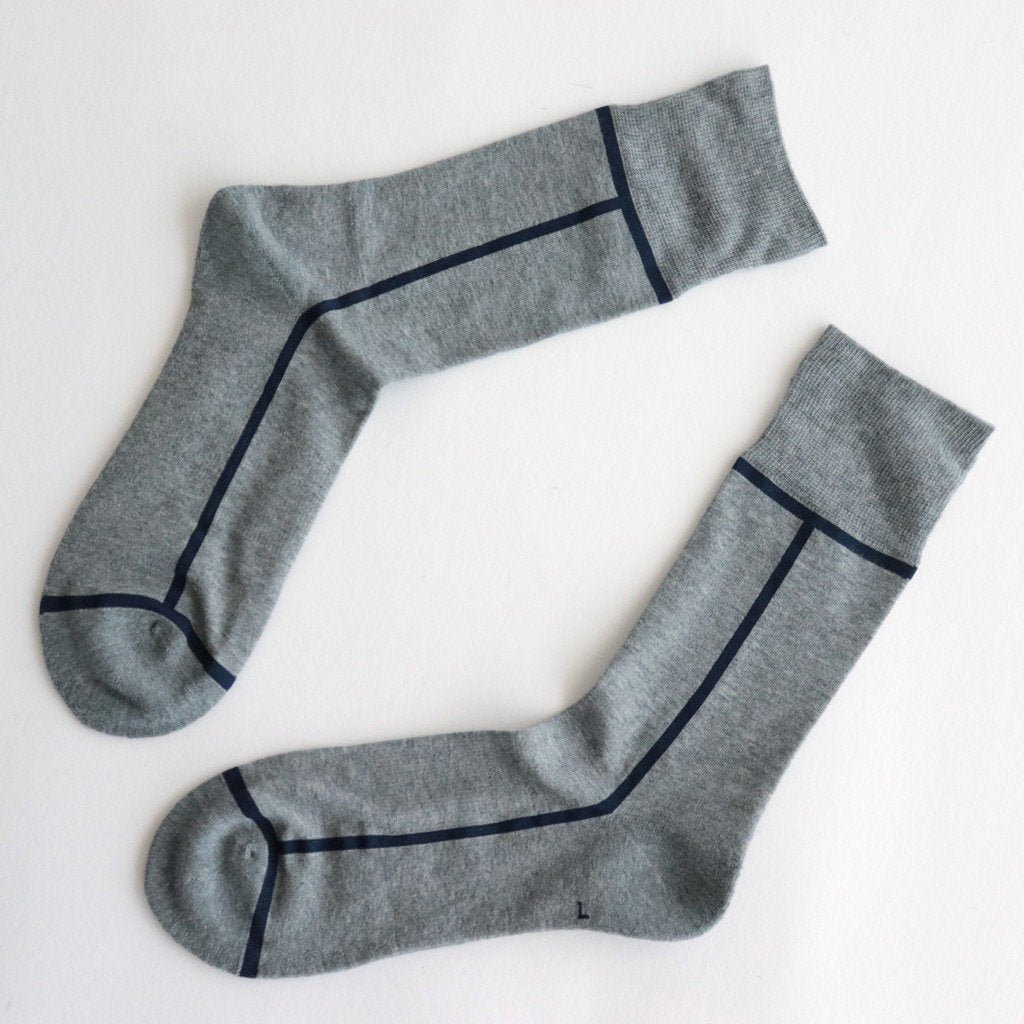 LINE #HEATHER GRAY/NAVY [CH-002]