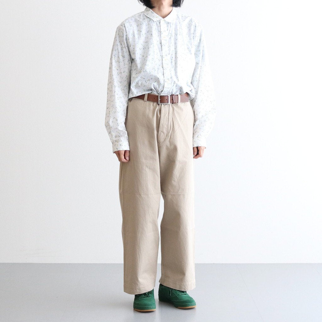 CHINO CLOTH PANTS WIDE #KHAKI [12654]