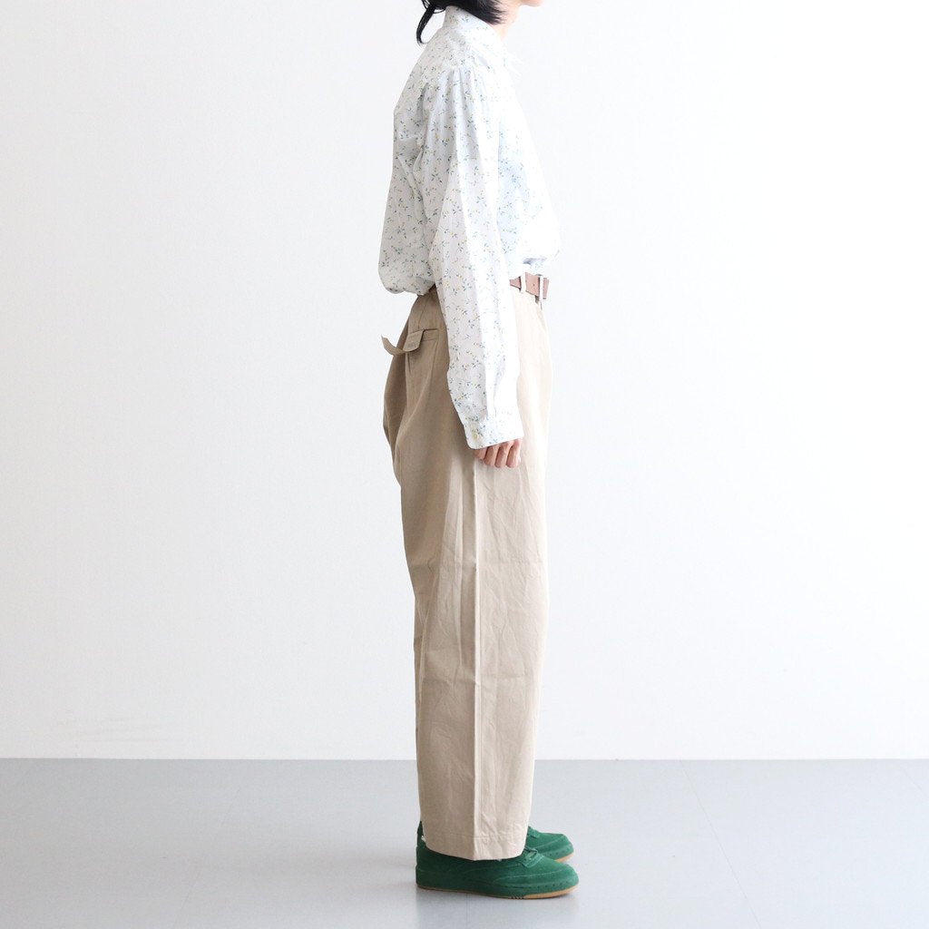 CHINO CLOTH PANTS WIDE #KHAKI [12654]