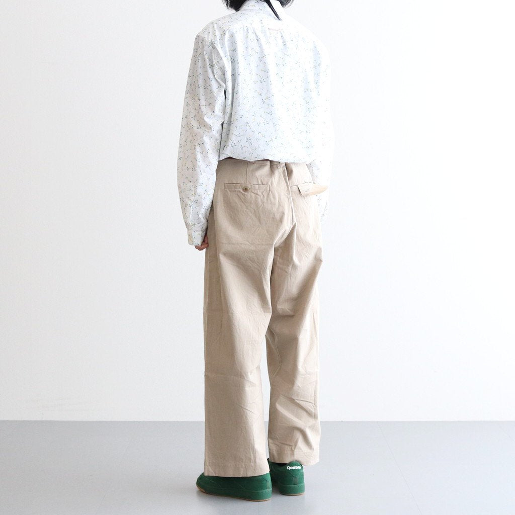 CHINO CLOTH PANTS WIDE #KHAKI [12654] _ YAECA | ヤエカ – ciacura