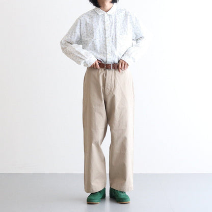 CHINO CLOTH PANTS WIDE #KHAKI [12654]