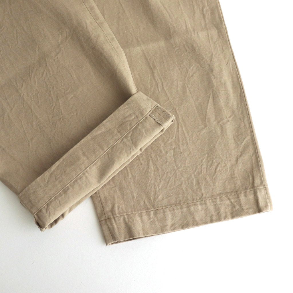 CHINO CLOTH PANTS WIDE #KHAKI [12654] _ YAECA | ヤエカ – ciacura