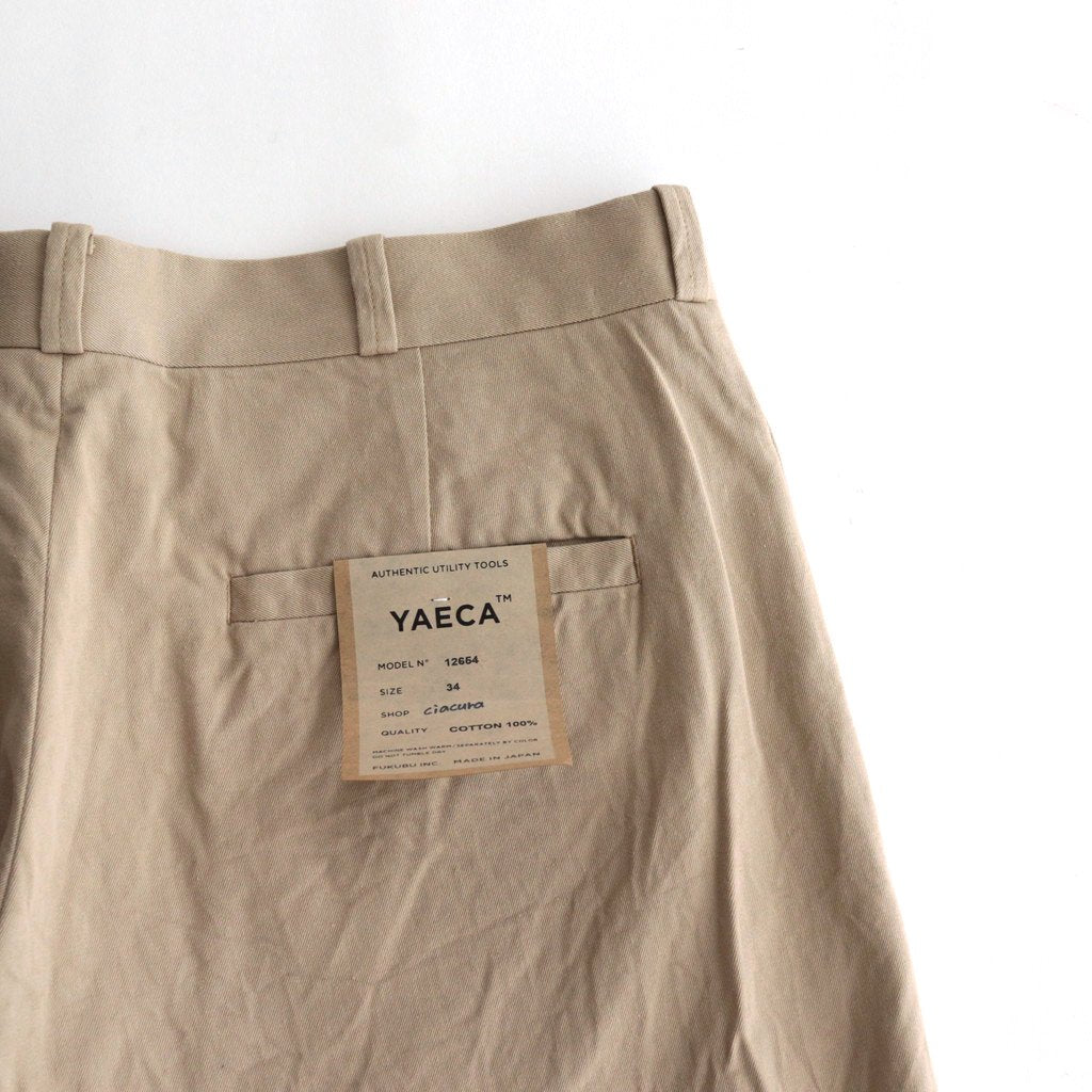 CHINO CLOTH PANTS WIDE #KHAKI [12654]