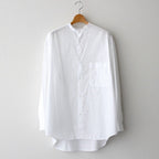 BROAD L/S OVERSIZED BAND COLLAR SHIRT #WHITE [GM224-50032B]