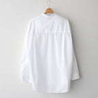 BROAD L/S OVERSIZED BAND COLLAR SHIRT #WHITE [GM224-50032B]