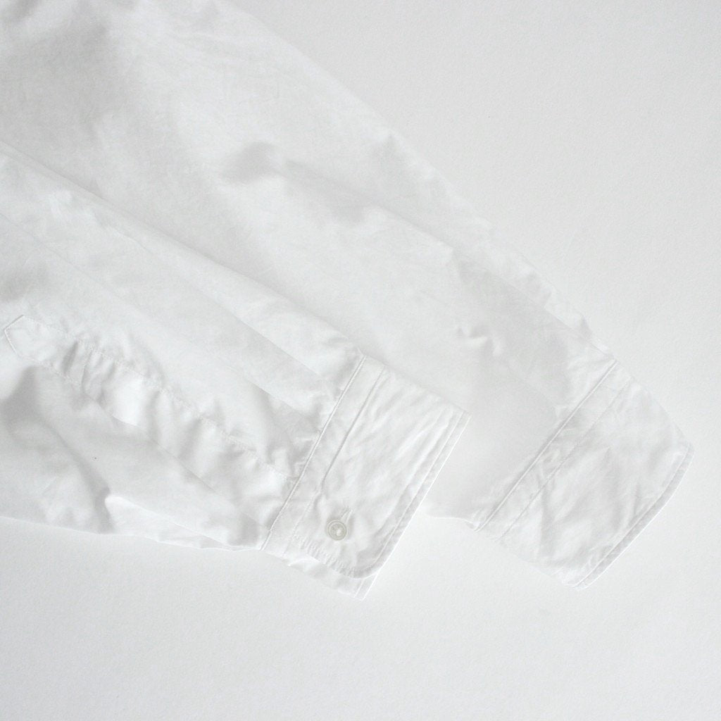 BROAD L/S OVERSIZED BAND COLLAR SHIRT #WHITE [GM224-50032B]
