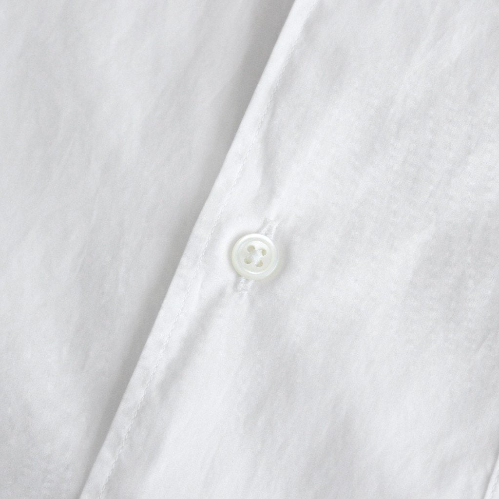 BROAD L/S OVERSIZED BAND COLLAR SHIRT #WHITE [GM224-50032B]