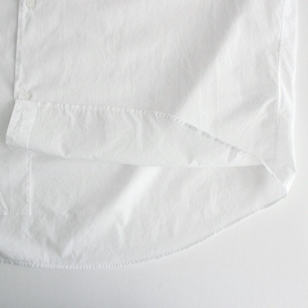 BROAD L/S OVERSIZED BAND COLLAR SHIRT #WHITE [GM224-50032B]