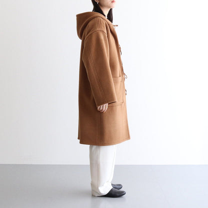 WOOL HERINGBONE PILE HOODED COAT #BROWN [A22AC02WH]