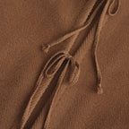 WOOL HERINGBONE PILE HOODED COAT #BROWN [A22AC02WH]