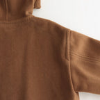 WOOL HERINGBONE PILE HOODED COAT #BROWN [A22AC02WH]