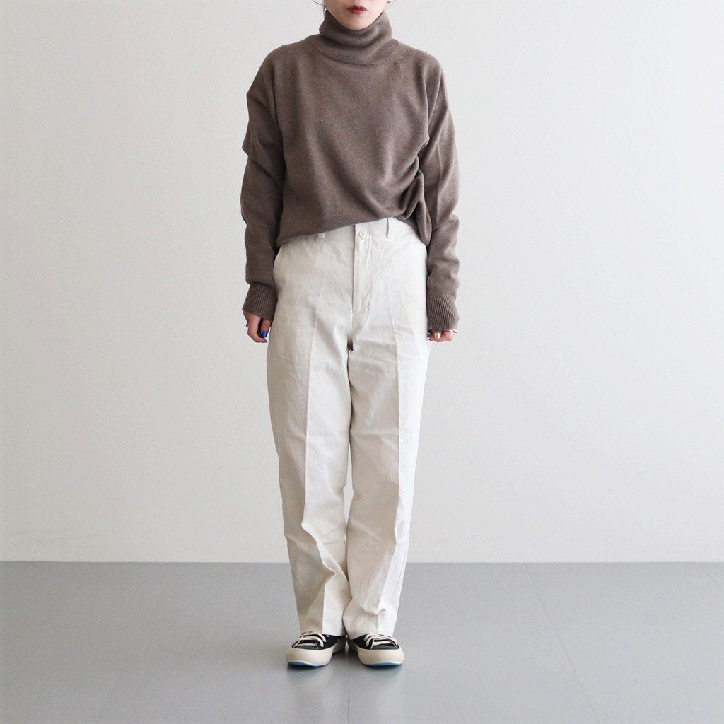 CHINO CLOTH PANTS CREASED SLIM #LIGHT BEIGE [62652]