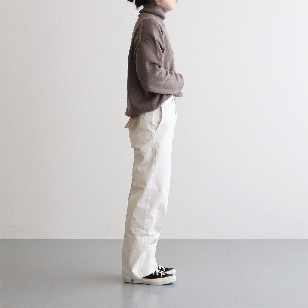 CHINO CLOTH PANTS CREASED SLIM #LIGHT BEIGE [62652] _ YAECA