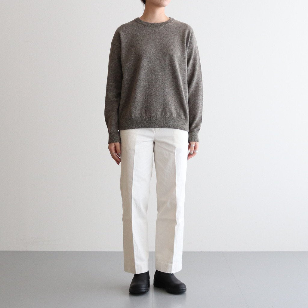 CHINO CLOTH PANTS CREASED SLIM #LIGHT BEIGE [62652]