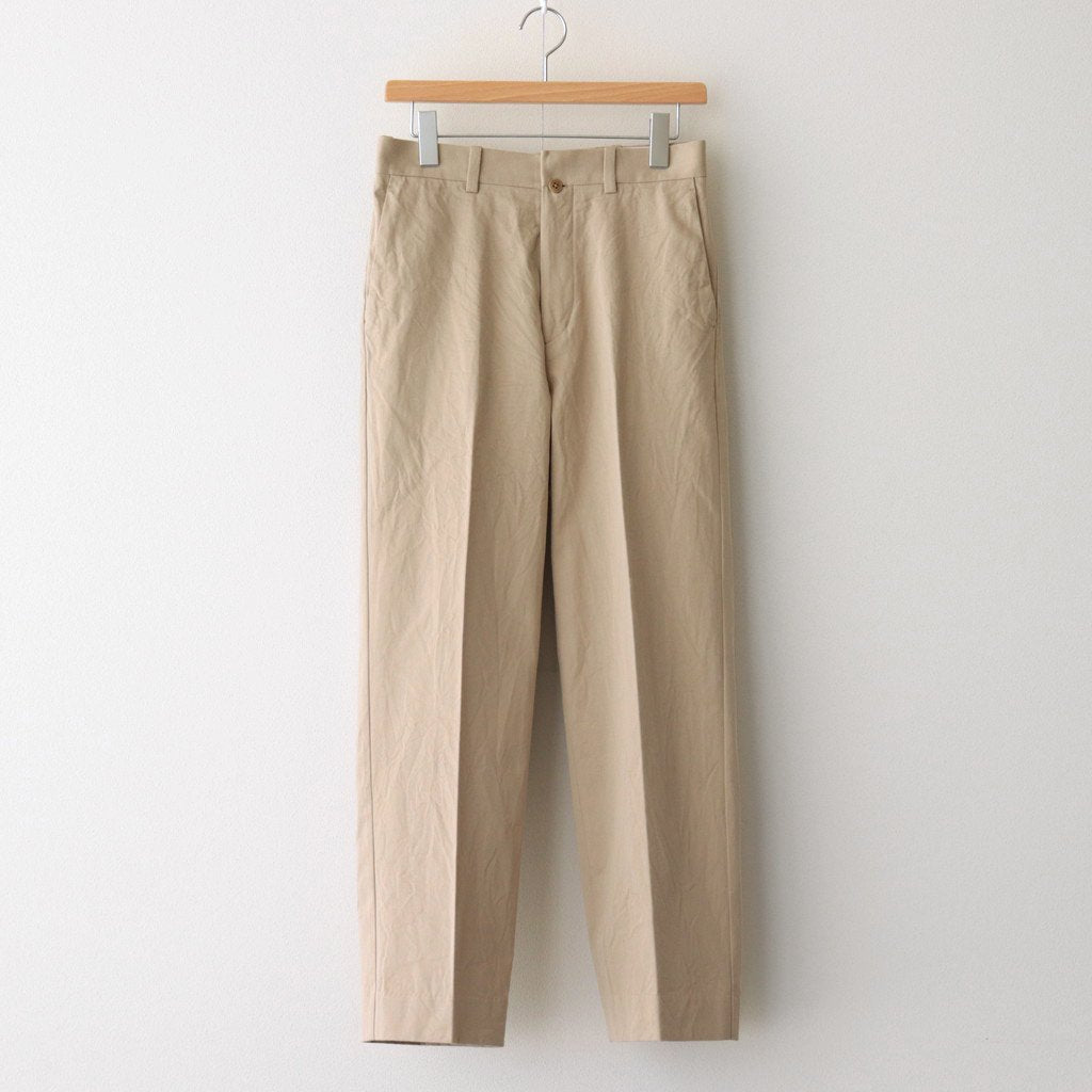 CHINO CLOTH PANTS CREASED SLIM #KHAKI [62652]