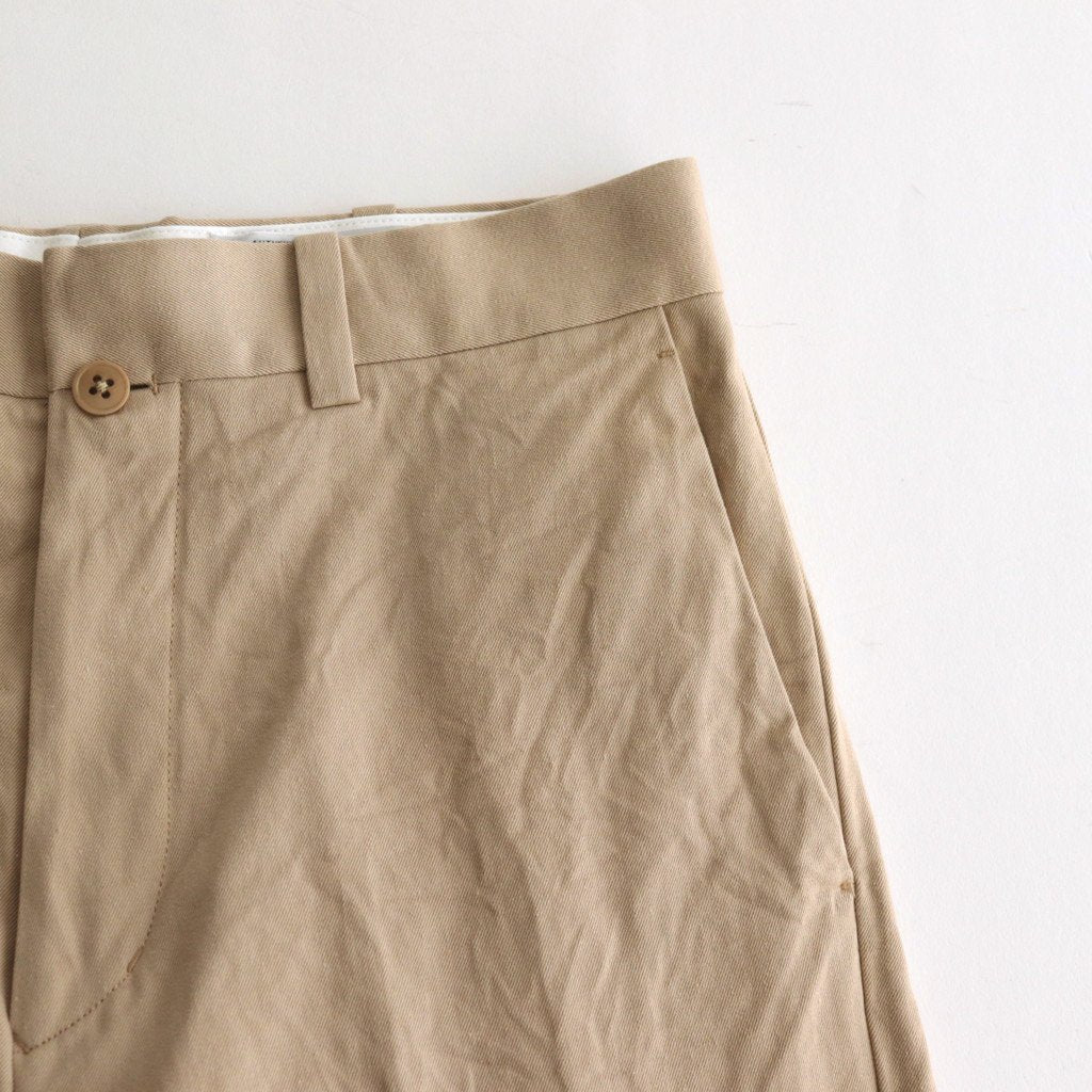 CHINO CLOTH PANTS CREASED SLIM #KHAKI [62652]