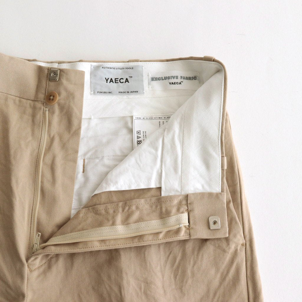 CHINO CLOTH PANTS CREASED SLIM #KHAKI [62652] _ YAECA | ヤエカ