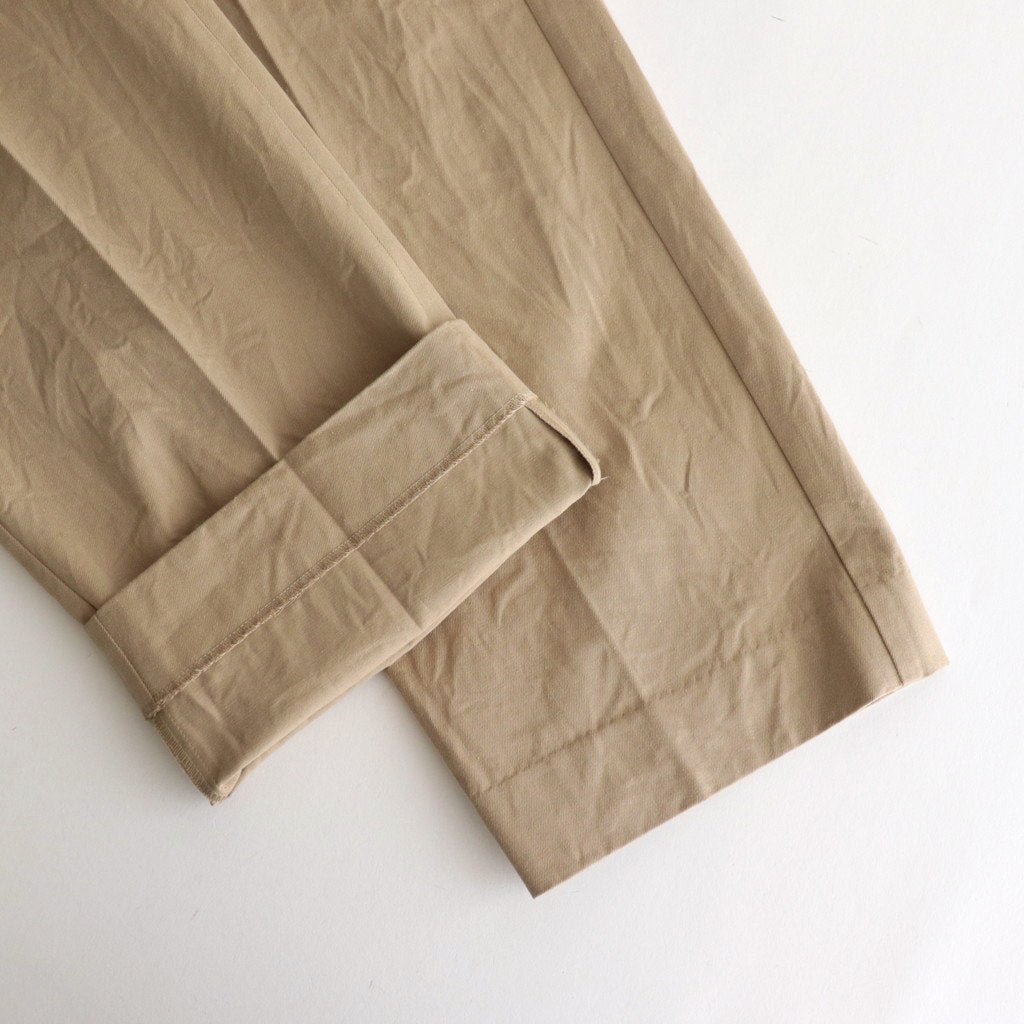 CHINO CLOTH PANTS CREASED SLIM #KHAKI [62652] _ YAECA | ヤエカ 