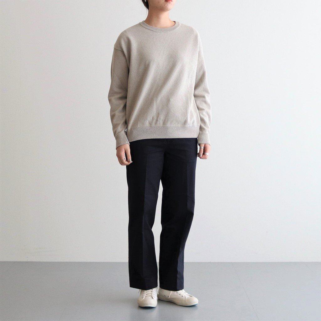 CHINO CLOTH PANTS CREASED SLIM #NAVY [62652]