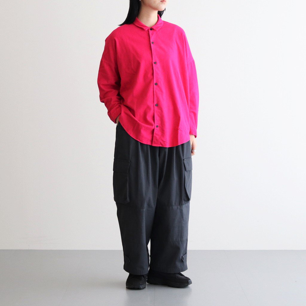 FASTPT |  ハイツイストTCギャバジン ワイドミリタリーパンツ #91 MELANGE DARK GREY [TG_FR0802PF]