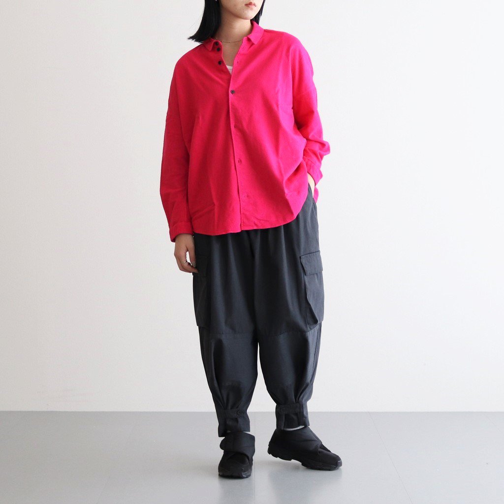 FASTPT |  ハイツイストTCギャバジン ワイドミリタリーパンツ #91 MELANGE DARK GREY [TG_FR0802PF]