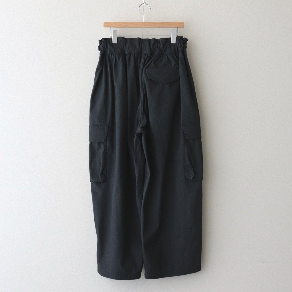 FASTPT |  ハイツイストTCギャバジン ワイドミリタリーパンツ #91 MELANGE DARK GREY [TG_FR0802PF]
