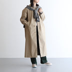 SOUTIEN COLLAR COAT LONG #KHAKI [62555]