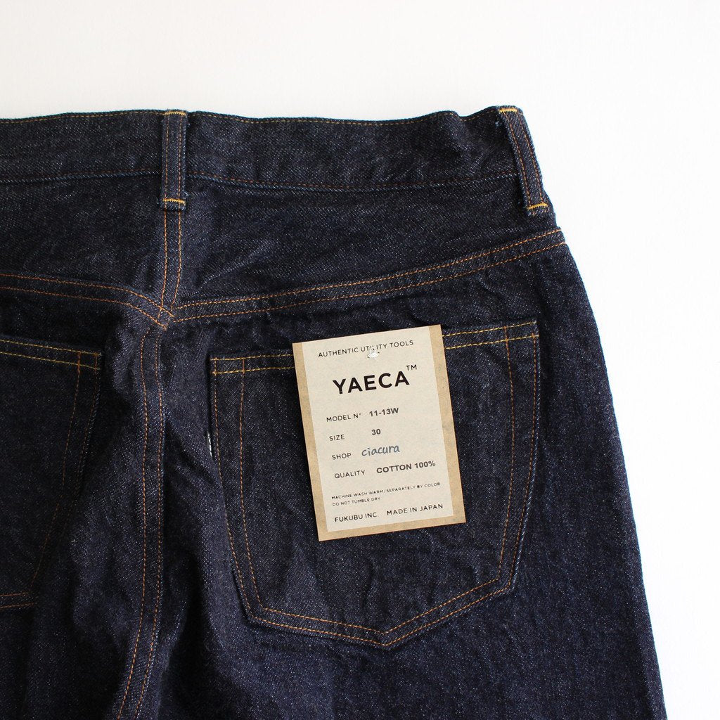 税込19800円サイズYAECA WIDE STRAIGHT DENIM indigo 29 - デニム/ジーンズ