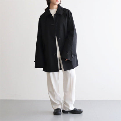 OVERSIZED BALMACAAN HALF COAT #BLACK [ST.490-1]