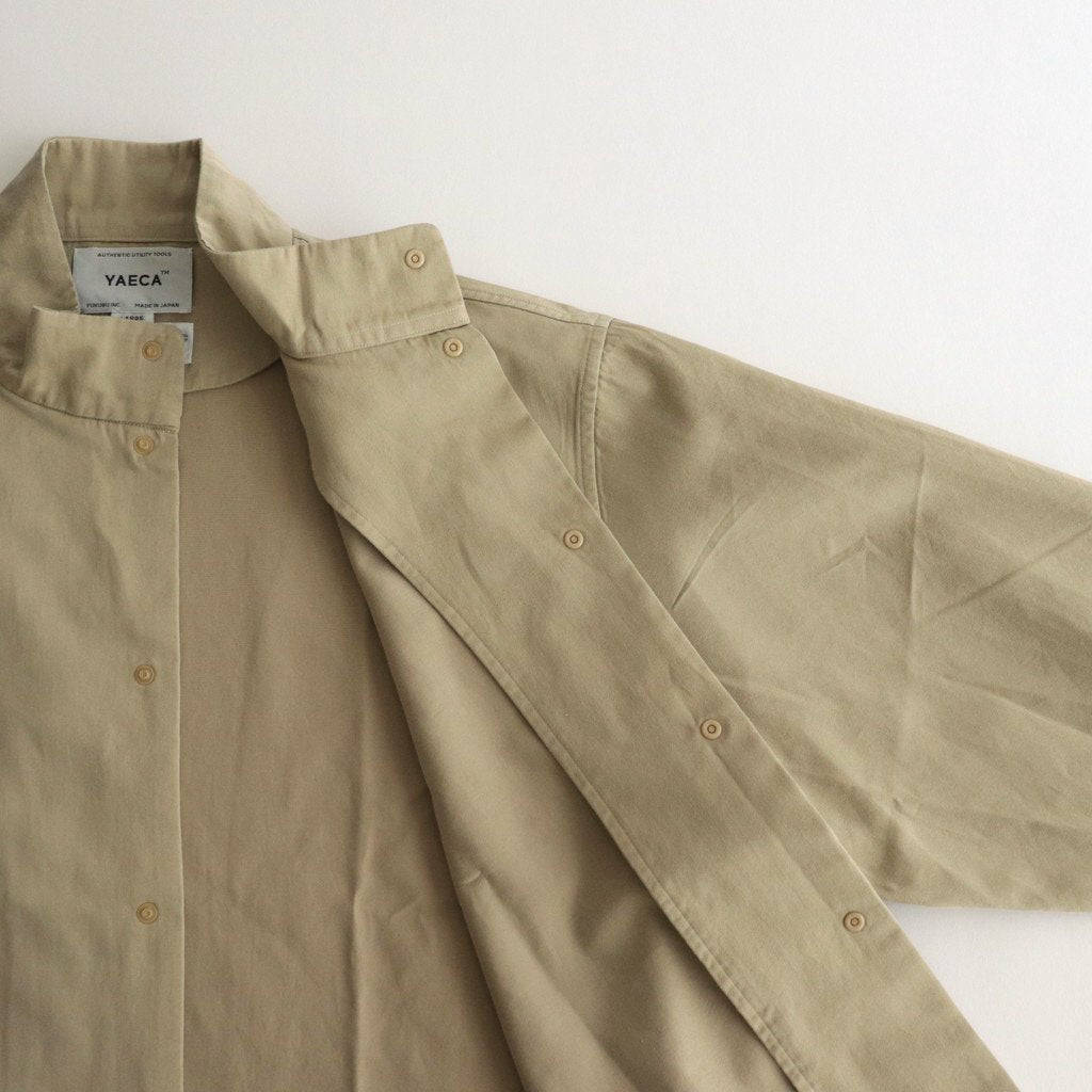 COMFORT SHIRT STAND-UP COLLAR #BEIGE [12159] _ YAECA | ヤエカ