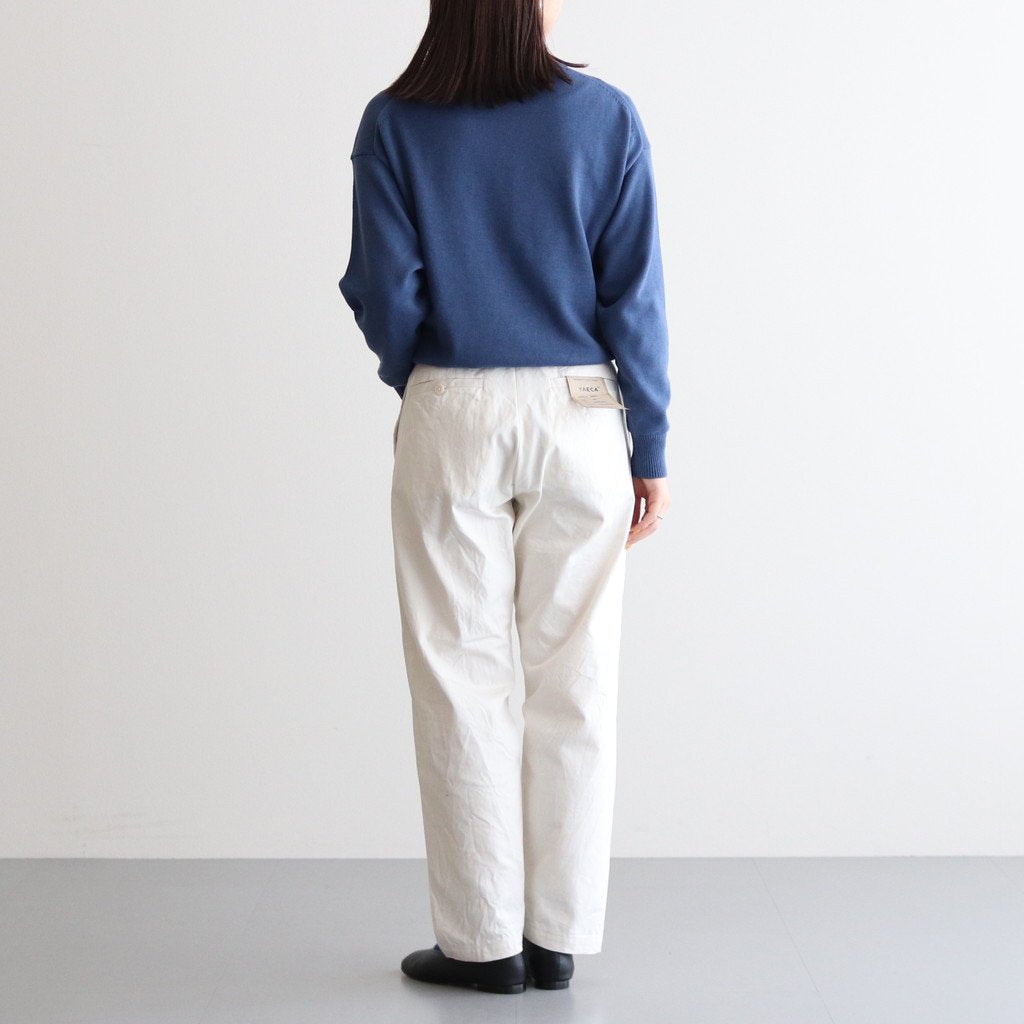 CHINO CLOTH PANTS WIDE TAPERED #LIGHT BEIGE [62653] _ YAECA