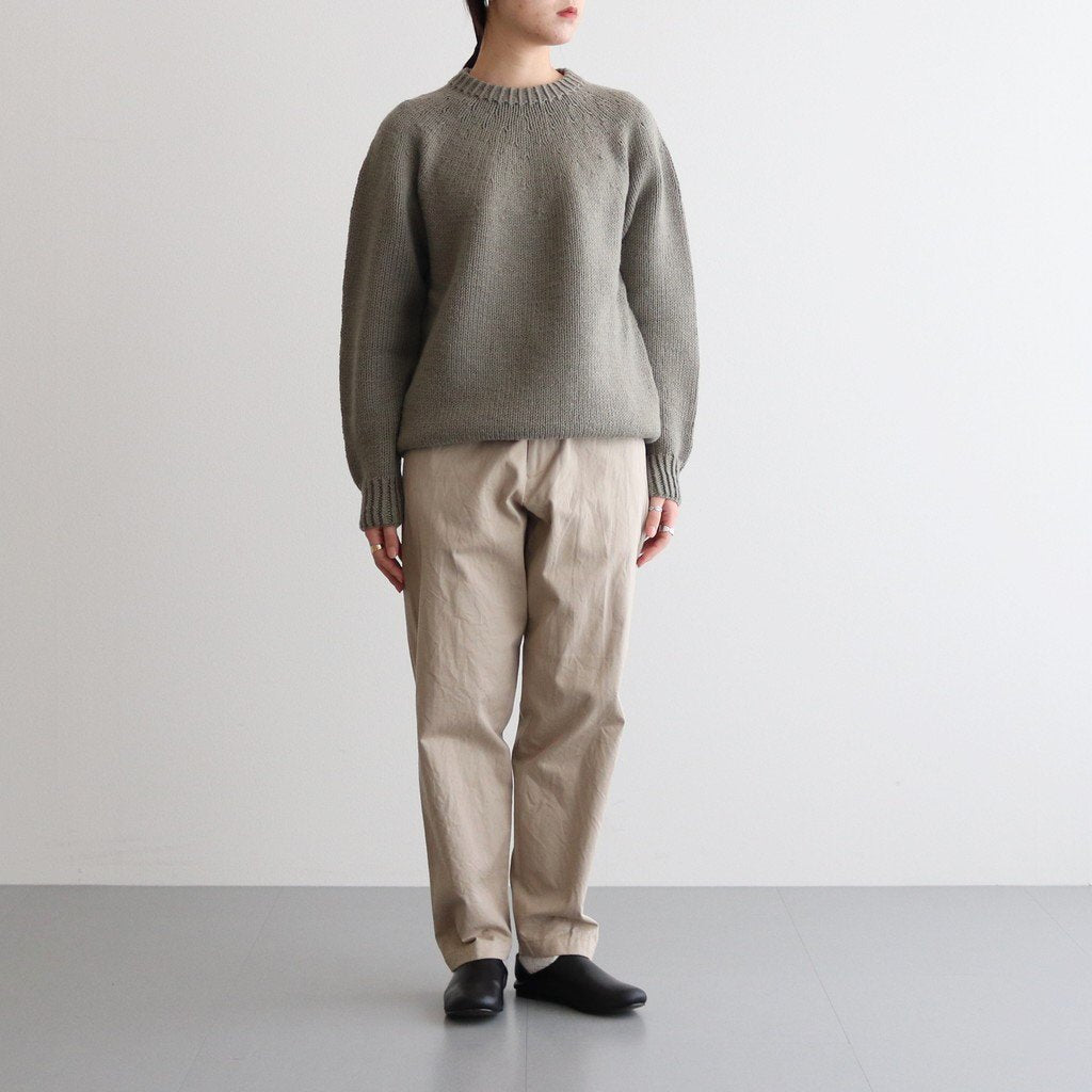 CHINO CLOTH PANTS WIDE TAPERED #KHAKI [62653] _ YAECA | ヤエカ