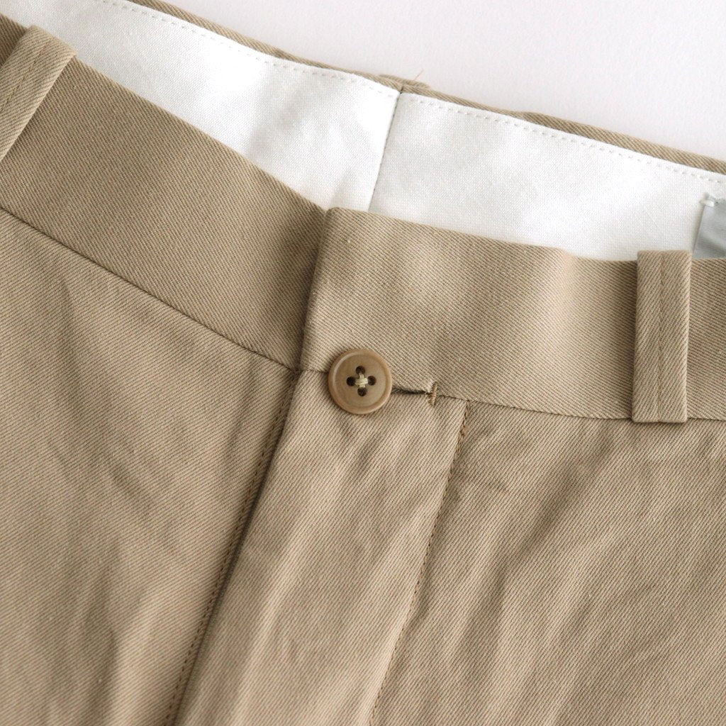 CHINO CLOTH PANTS WIDE TAPERED #KHAKI [62653]