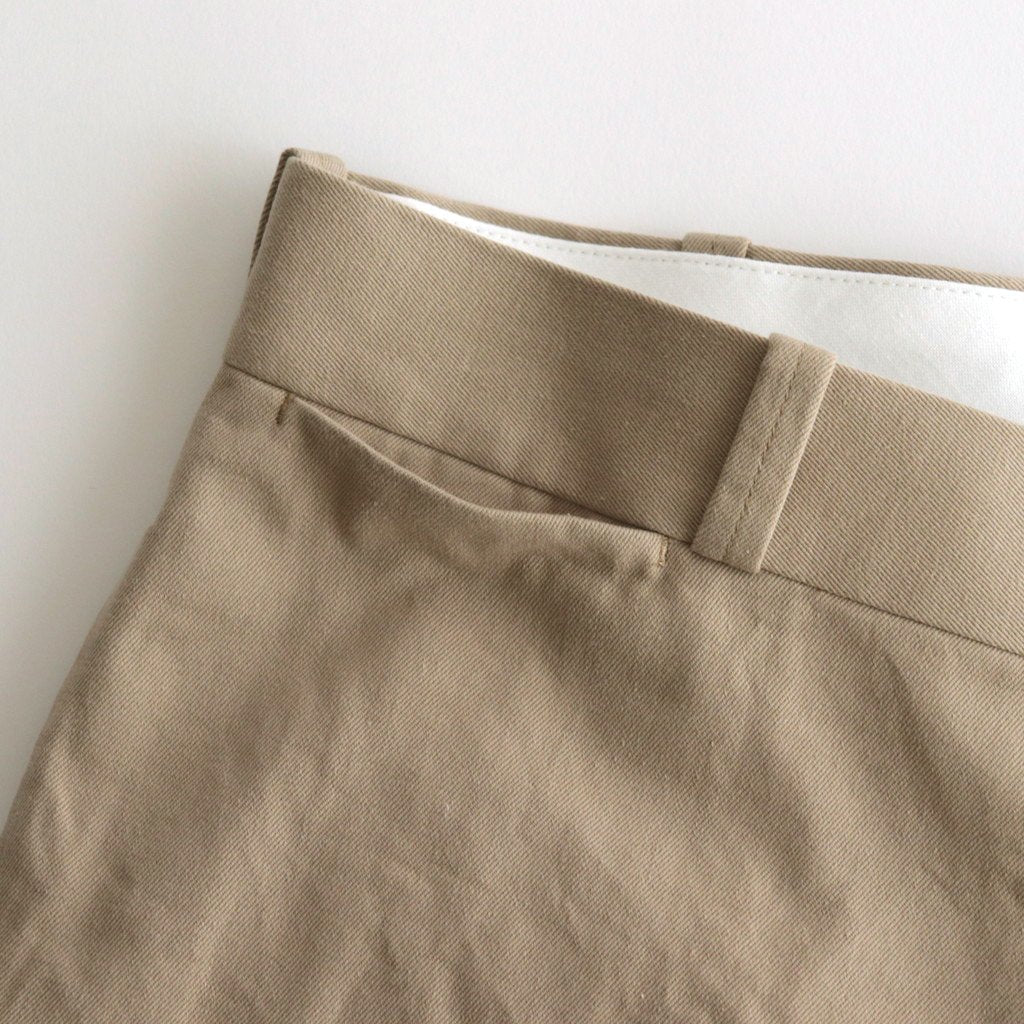CHINO CLOTH PANTS WIDE TAPERED #KHAKI [62653]