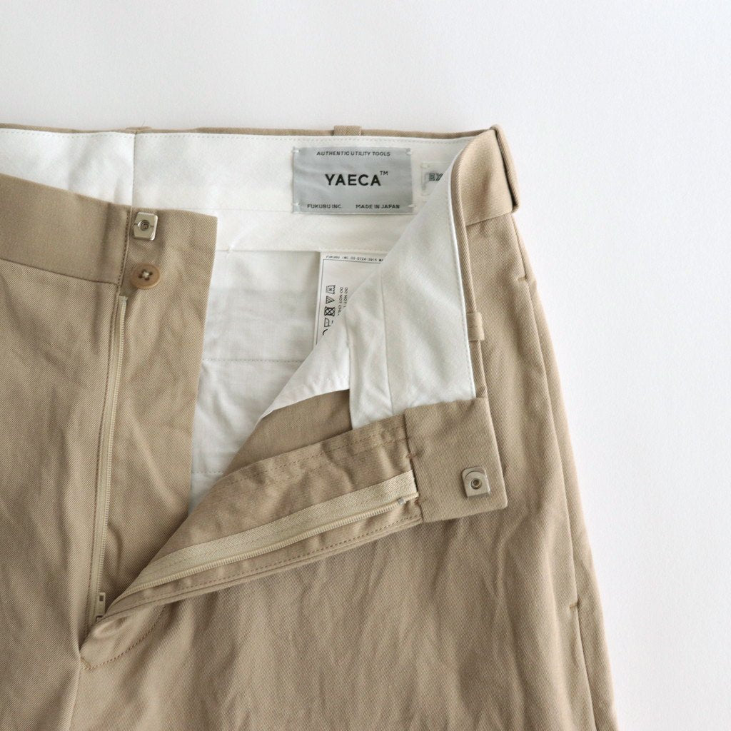 CHINO CLOTH PANTS WIDE TAPERED #KHAKI [62653]