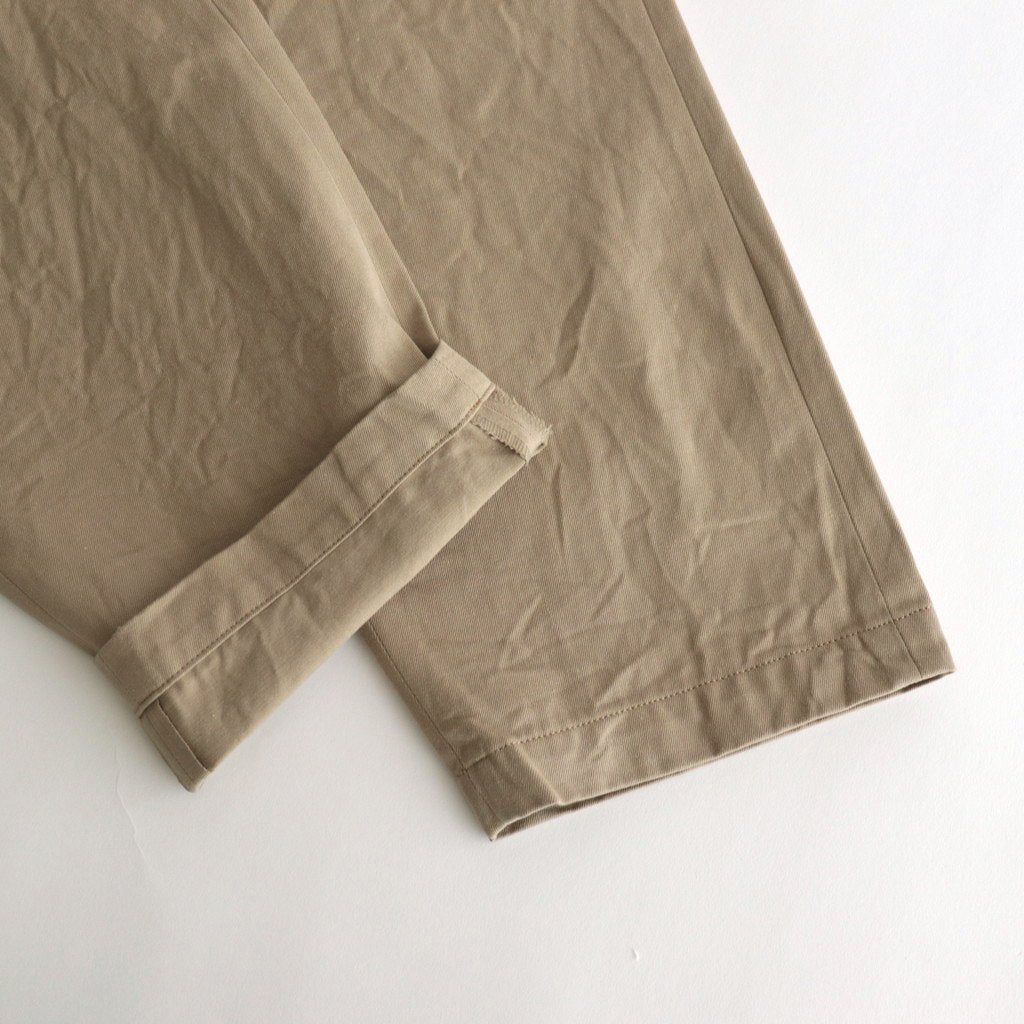 CHINO CLOTH PANTS WIDE TAPERED #KHAKI [62653]