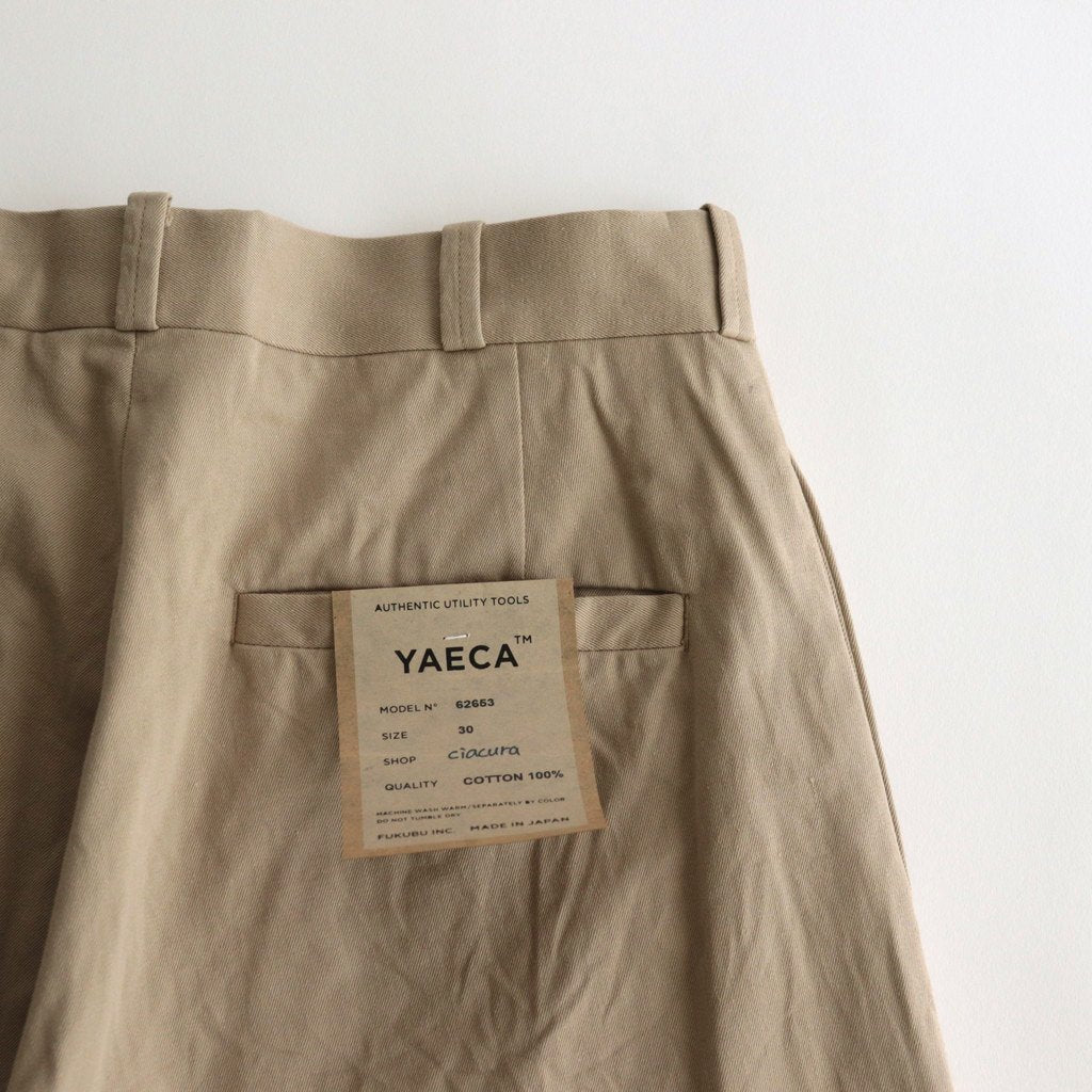 CHINO CLOTH PANTS WIDE TAPERED #KHAKI [62653]