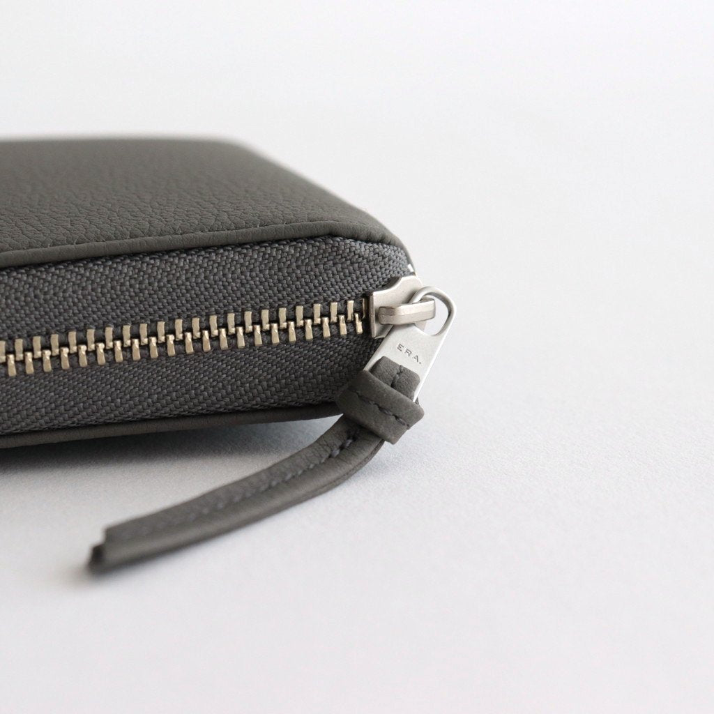 BUBBLE CALF ROUND PALM WALLET #GRAY [L002] _ ERA. | イーラ