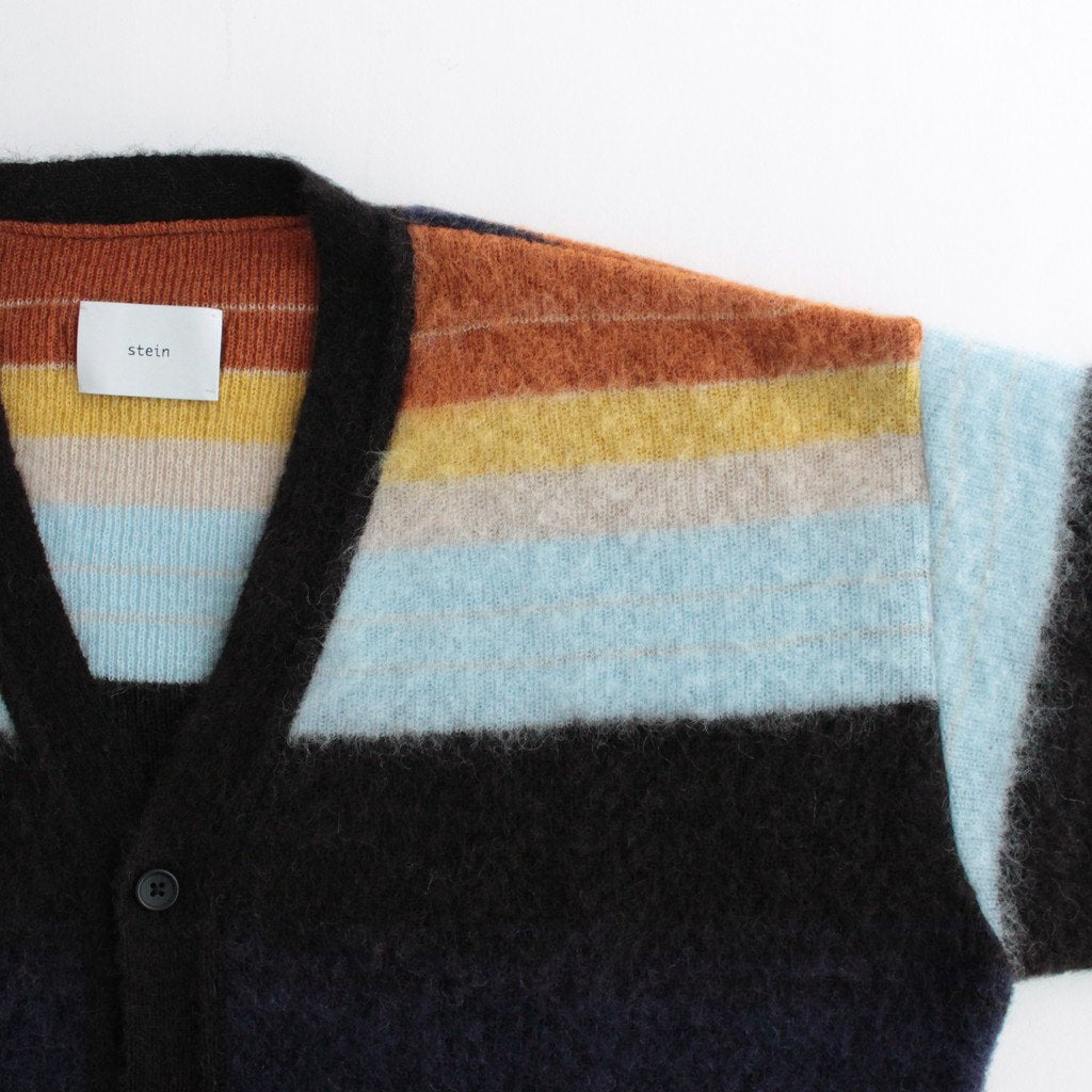 stein◇COLOR COMBINATION MOHAIR CARDIGAN/M/モヘア/ボーダー/ST.534-2 