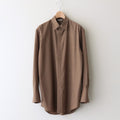 SUPER FINE TROPICAL WOOL SHIRT #TOP BROWN [A23SS07WT]