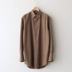 SUPER FINE TROPICAL WOOL SHIRT #TOP BROWN [A23SS07WT]