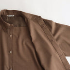 SUPER FINE TROPICAL WOOL SHIRT #TOP BROWN [A23SS07WT]